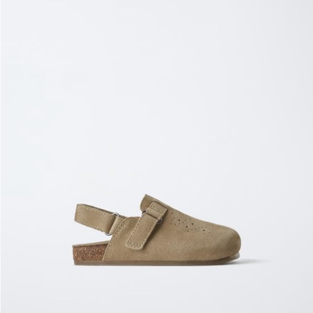 ZARA KIDS | Leather Clogs in Sand Brown | Little Girl Size 9.5/26 - Picture 10 of 10